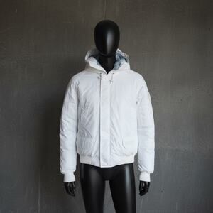 Canada Goose Chilliwack Northern Lights Bomber Down Jacket Women XL White Rare